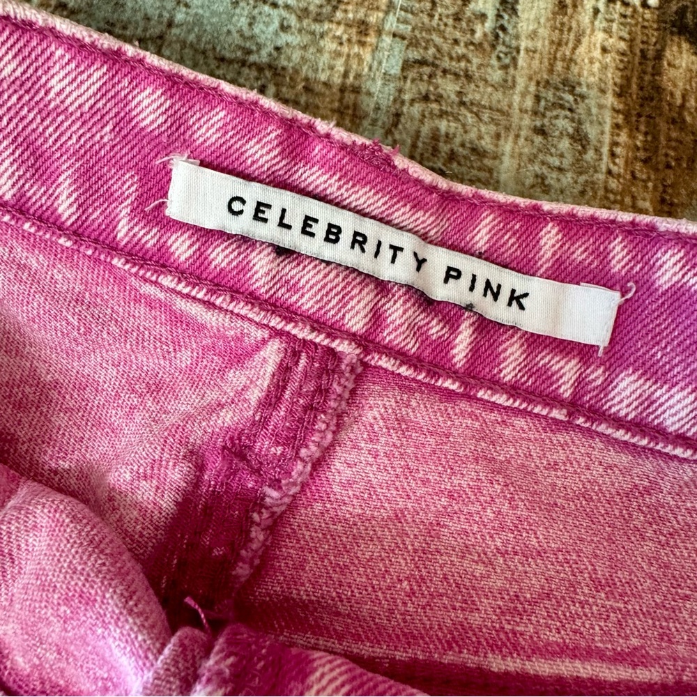 Women’s “Celebrity Pink” High-waisted Jean Shorts | #B8 - Picture 8 of 12
